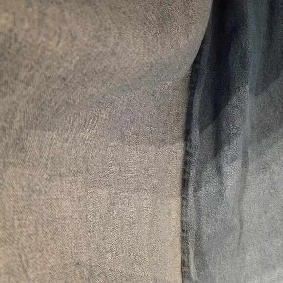 Vintage 90's NEW Denim Dress Embroidered Roses Floral Faux Wrap Button Size M - Picture 12 of 16